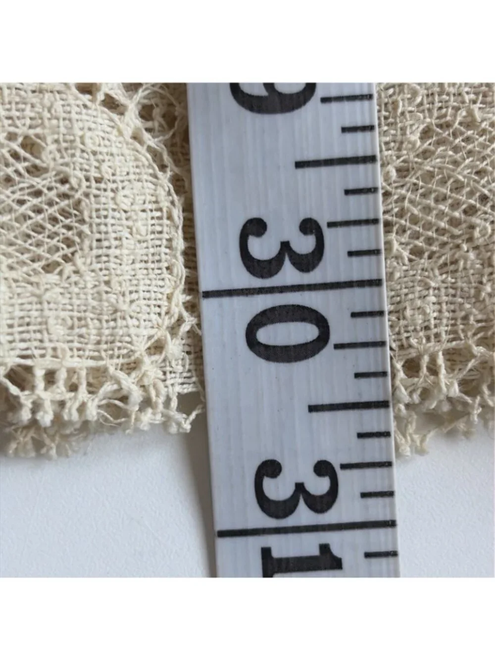 VTG Lace Table Runner Champagne & Pink Sheer Crochet 22X60